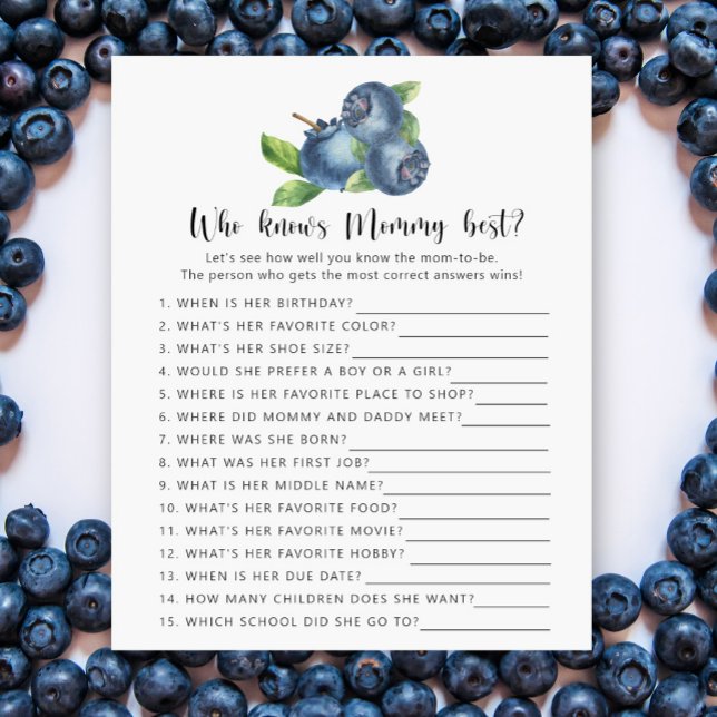 Lámina Blueberry - Quién conoce mejor a mamá (Subido por el creador)