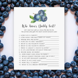 Lámina Blueberry - Quién conoce mejor juego a papá