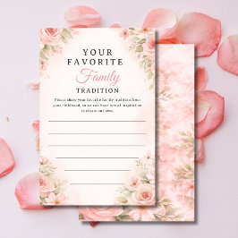 Lámina Blush Floral Family Tradition Shower Card
