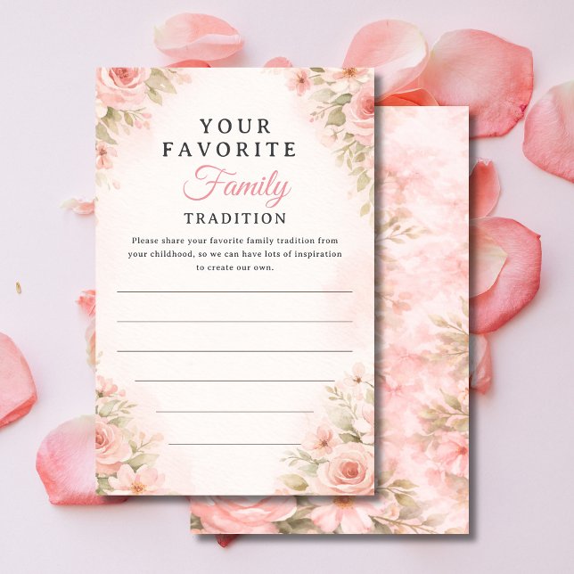 Lámina Blush Floral Family Tradition Shower Card (Subido por el creador)