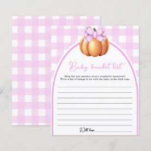 Lámina Bocadillo rosa ducha de bebé Lista de cubo de bebé
