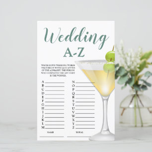 Lámina Boda A-Z Elegante juego de ducha de novia