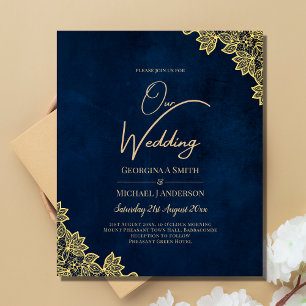 Lámina Boda All-in-1 de la Marina de Oro invita a QR Co