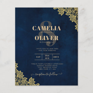Lámina Boda All-in-1 de la Marina de Oro invita a QR Co