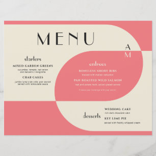 Lámina Boda Art Deco Vintage Salmon Pink
