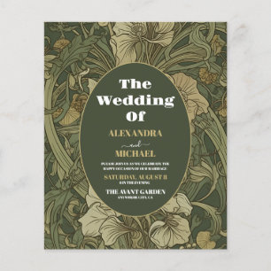Lámina Boda Art Nouveau Floral Vintage Presupuesto