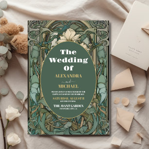 Lámina Boda Art Nouveau Floral Vintage Presupuesto