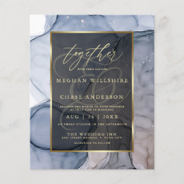 Lámina Boda asequible Dusty Blue Mauve Alcohol Tinta