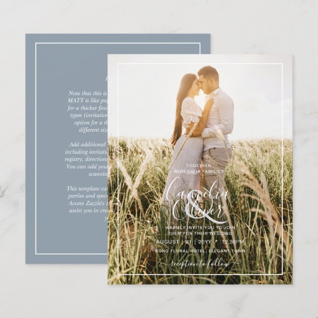 Lámina Boda azul agitado de la foto de LeahG Budget (Anverso / Reverso)