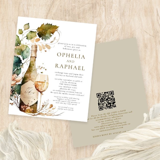 Lámina Boda Boho de Presupuestos y Bohemia Vina (Front and back view)