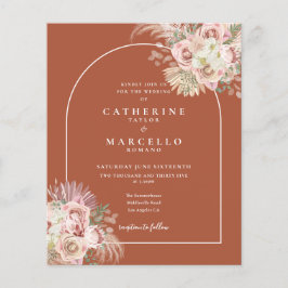 Lámina Boda Boho Terracotta Pampas Grass Presupuesto