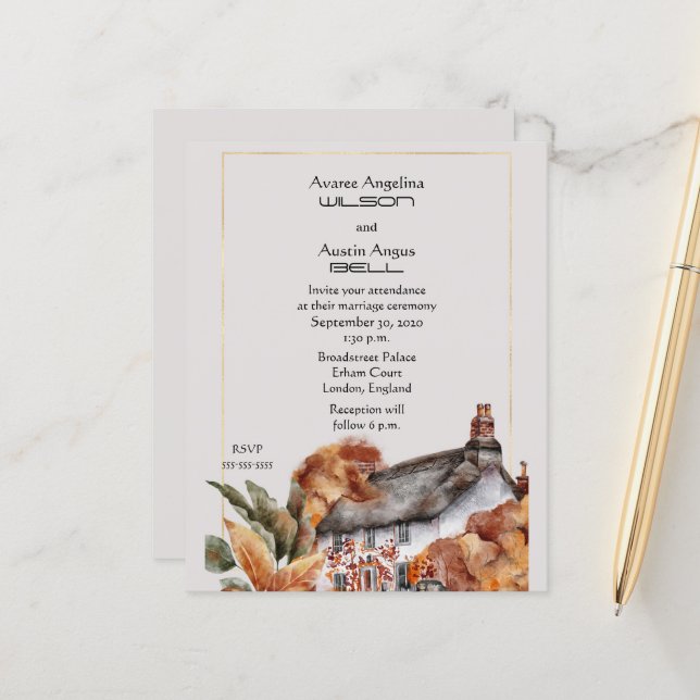 Lámina Boda británico con techo de paja (Anverso/Reverso In Situ)