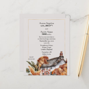 Lámina Boda británico con techo de paja