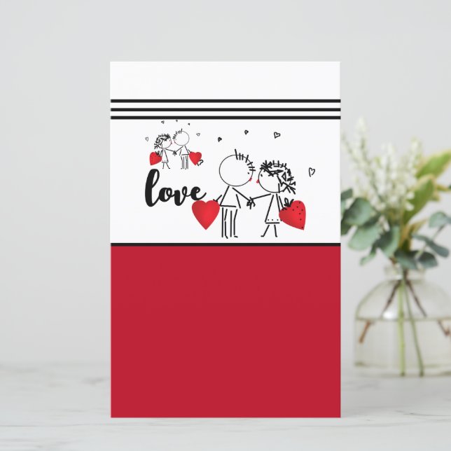 Lámina Boda, calcetines El día de San Valentín (Anverso de pie)