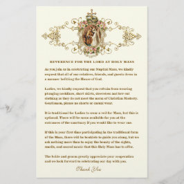 Lámina Boda católico Modest Church Attire Ivory