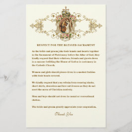 Lámina Boda católico Modest Church Attire Ivory