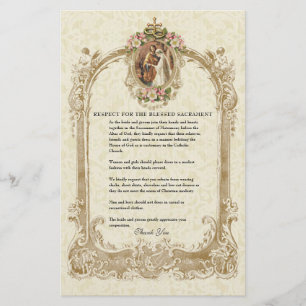 Lámina Boda católico: Modesto atuendo de iglesia para inv