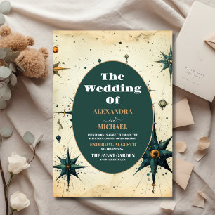 Lámina Boda Celestial con Acuarela Vintage Económica