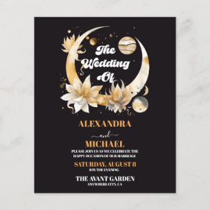 Lámina Boda Celestial de Oro Negro Místico
