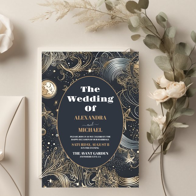 Lámina Boda Celestial de Oro Plateado Elegante (Subido por el creador)