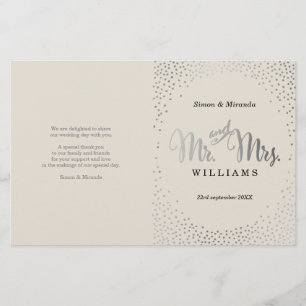 Lámina BODA CEREMONY BOOK marfil mini confiti de plata