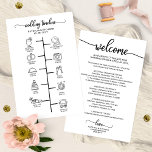 Lámina Boda Cocktail Itinerario - Bienvenida Boda Icono<br><div class="desc">Un sencillo itinerario de boda de caligrafía de moda que es fácil de personalizar con tus detalles. Compruebe que la colección contiene elementos coincidentes. PERSONALIZACIÓN: Si necesita personalización del diseño, póngase en contacto conmigo por chat; si necesita información sobre su pedido, opciones de envío, etc., póngase en contacto directamente con...</div>