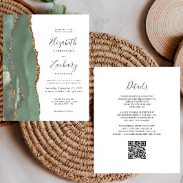 Lámina Boda Código QR Ágata Verde Sabio Presupuesto