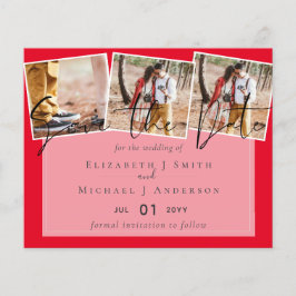 Lámina Boda Colores BLACK y RED PRESUPUESTO Fechas de aho