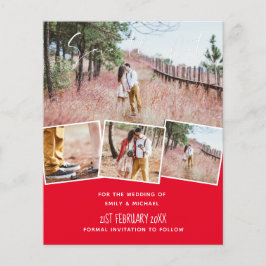 Lámina Boda Colores BLACK y RED PRESUPUESTO Fechas de aho