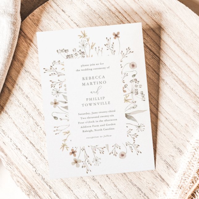 Lámina Boda con flores silvestres boho económica (Subido por el creador)