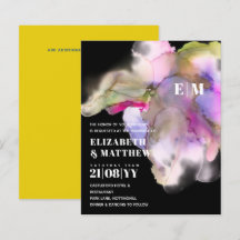 BODA de acuarela BUDGET Resumen Gris púrpura