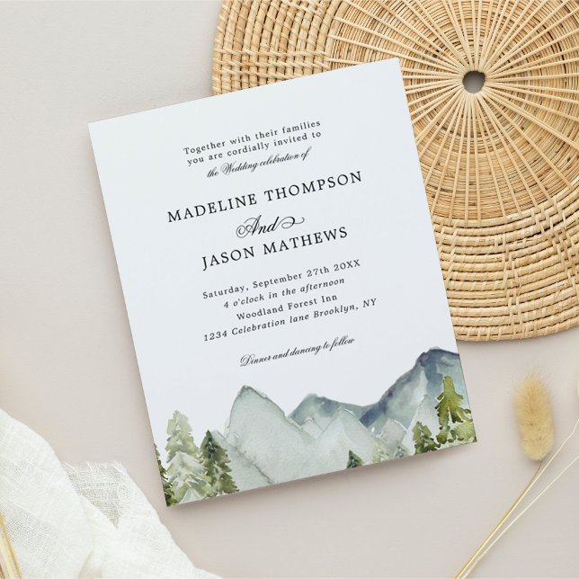 Lámina BODA de acuarela del bosque de montaña clásico BUD (Subido por el creador)