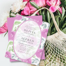 Boda de acuarela floral rosa de Boho de presupuest