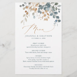 Lámina Boda de acuarela floral suave de tono de tierra