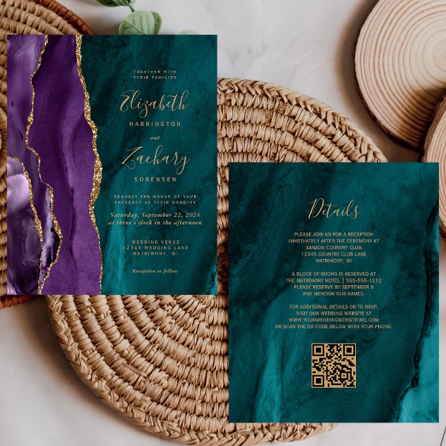 Lámina Boda de Agante Verde azulado de Oro Púrpura de Cód (Subido por el creador)