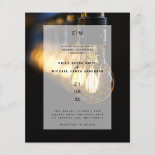 Lámina Boda de almacén de luces de edison industriales de