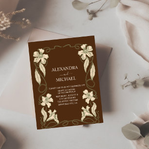 Lámina Boda de Art Nouveau floral de presupuesto