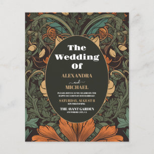 Lámina Boda de Art Nouveau floral elegante con presupuest