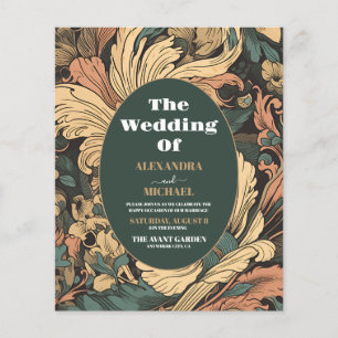 Lámina Boda de Art Nouveau floral elegante con presupuest