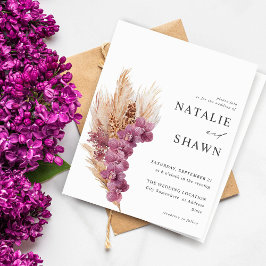 Lámina Boda de Boho floral púrpura presupuestado