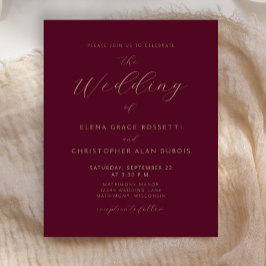 Lámina Boda de Borgoña con guión de oro moderno