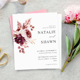 Lámina Boda de Borgoña y Floral Rosa 8A