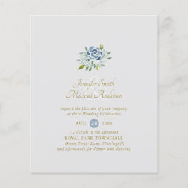 Lámina BODA de Bouquet Floral de Sage Blue Sage Dusty