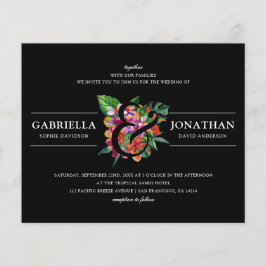 Lámina Boda de Bouquet Tropical Moderno y Presupuestario