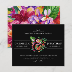 Lámina Boda de Bouquet Tropical Moderno y Presupuestario