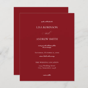 Lámina Boda de caligrafía de Borgoña Presupuestaria