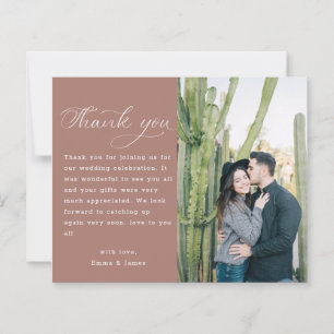 Lámina Boda de caligrafía de Rosa de cobre. Gracias