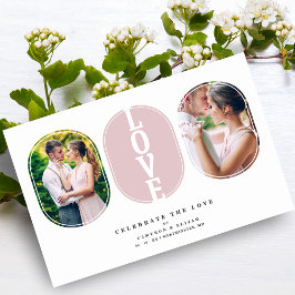 Lámina Boda de citas de amor de presupuesto rosa 2 fotos 