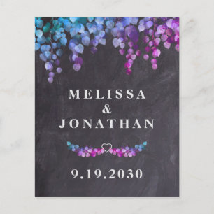 Lámina Boda de código QR botánico de eucalipto rústico pr