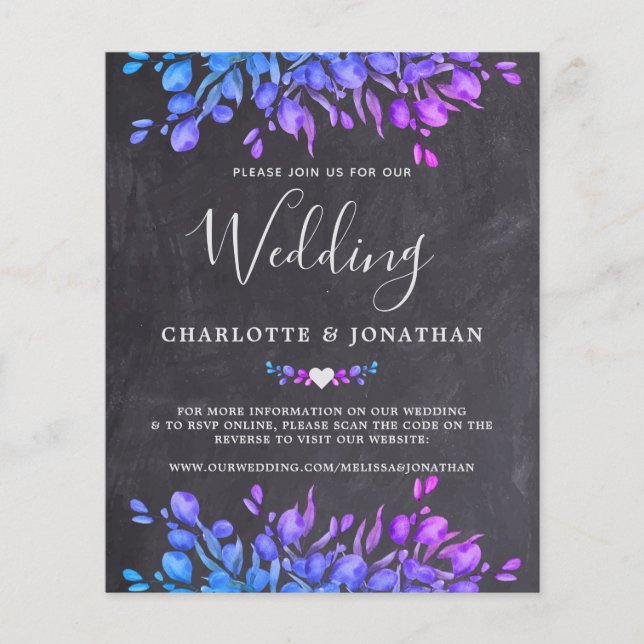 Lámina Boda De Código QR De Escala Rusa De Eucalipto De P (Anverso)